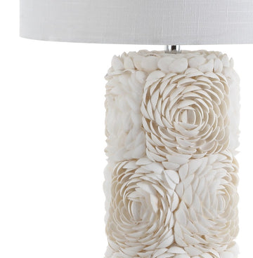 Rosette 28.5" Seashell/Resin/Crystal LED Table Lamp - JONATHAN Y